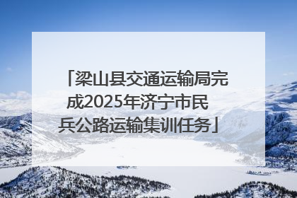 梁山县交通运输局完成2025年济宁市民兵公路运输集训任务