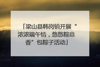 梁山县韩岗镇开展“浓浓端午情，悠悠粽意香”包粽子活动
