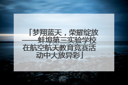 梦翔蓝天，荣耀绽放——蚌埠第三实验学校在航空航天教育竞赛活动中大放异彩