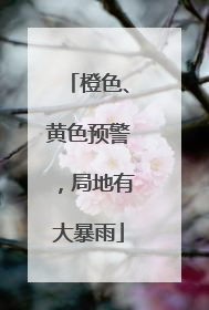 橙色、黄色预警，局地有大暴雨