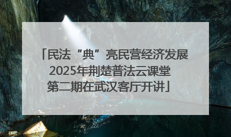 民法“典”亮民营经济发展 2025年荆楚普法云课堂第二期在武汉客厅开讲
