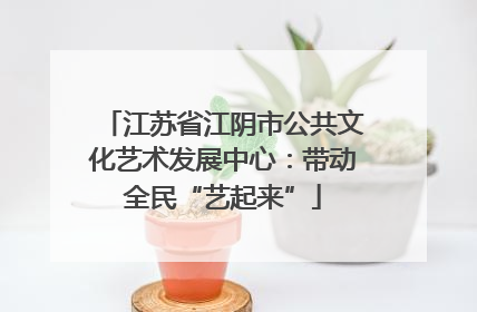 江苏省江阴市公共文化艺术发展中心：带动全民“艺起来”