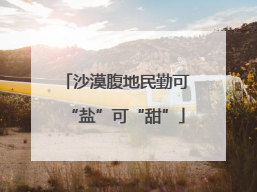 沙漠腹地民勤可“盐”可“甜”