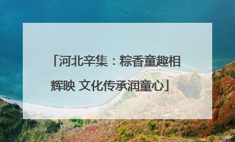 河北辛集：粽香童趣相辉映 文化传承润童心