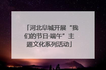 河北阜城开展“我们的节日·端午”主题文化系列活动