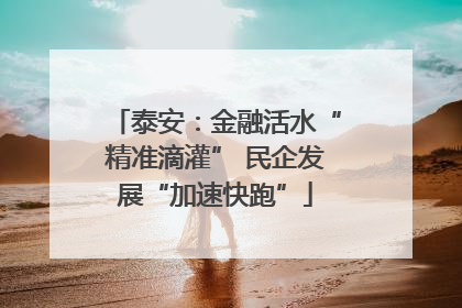 泰安：金融活水“精准滴灌” 民企发展“加速快跑”