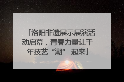 洛阳非遗展示展演活动启幕，青春力量让千年技艺“潮” 起来