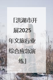 洪湖市开展2025年文旅行业综合应急演练