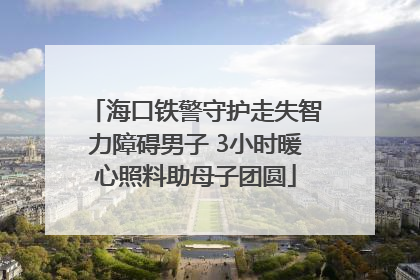 海口铁警守护走失智力障碍男子 3小时暖心照料助母子团圆