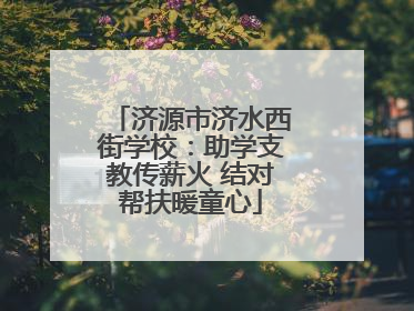 济源市济水西街学校：助学支教传薪火 结对帮扶暖童心