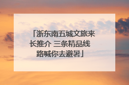 浙东南五城文旅来长推介 三条精品线路喊你去避暑
