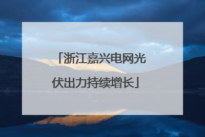 浙江嘉兴电网光伏出力持续增长