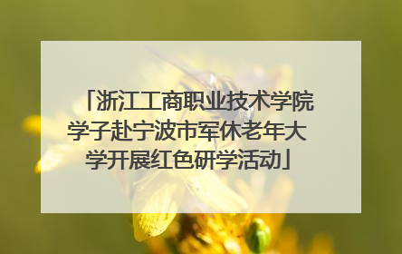 浙江工商职业技术学院学子赴宁波市军休老年大学开展红色研学活动