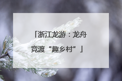 浙江龙游：龙舟竞渡“趣乡村”