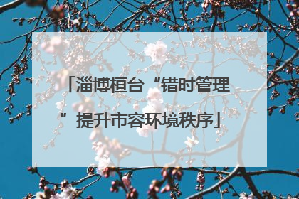 淄博桓台“错时管理”提升市容环境秩序