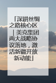 深耕丝绸之路核心区｜美克集团两大战略协议落地，激活新疆开放新动能