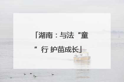 湖南：与法“童”行 护苗成长