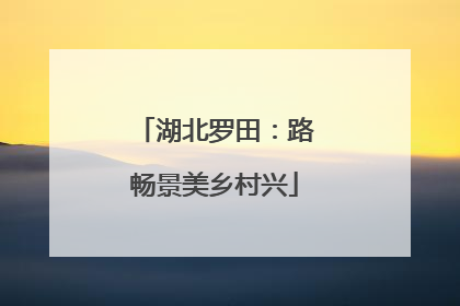 湖北罗田：路畅景美乡村兴