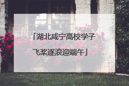 湖北咸宁高校学子飞桨逐浪迎端午