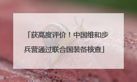 获高度评价！中国维和步兵营通过联合国装备核查