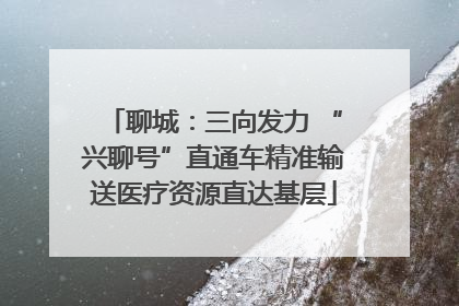 聊城：三向发力 “兴聊号”直通车精准输送医疗资源直达基层