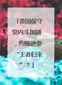 英国保守党内斗加剧，约翰逊要“王者归来”？