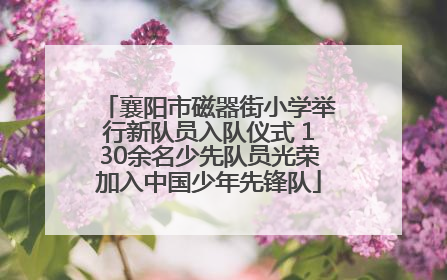 襄阳市磁器街小学举行新队员入队仪式 130余名少先队员光荣加入中国少年先锋队