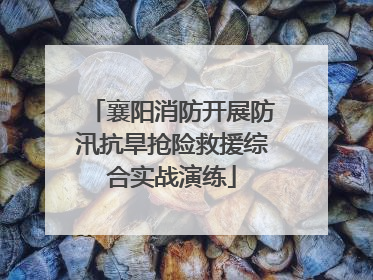 襄阳消防开展防汛抗旱抢险救援综合实战演练