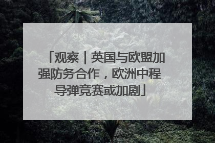 观察｜英国与欧盟加强防务合作，欧洲中程导弹竞赛或加剧