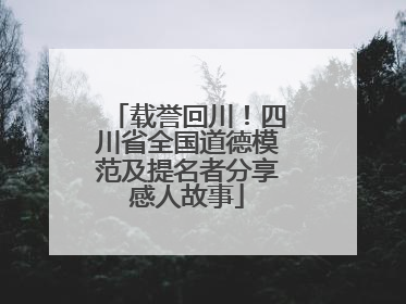 载誉回川！四川省全国道德模范及提名者分享感人故事