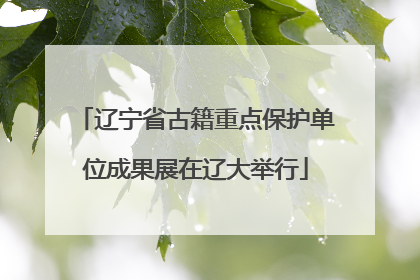 辽宁省古籍重点保护单位成果展在辽大举行