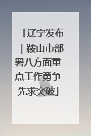 辽宁发布｜鞍山市部署八方面重点工作勇争先求突破