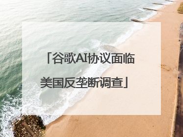 谷歌AI协议面临美国反垄断调查