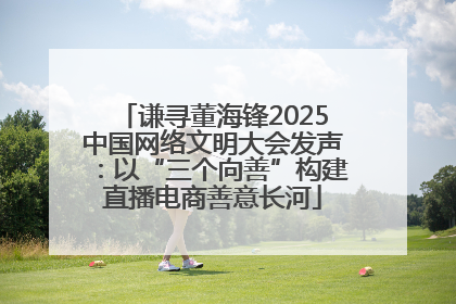 谦寻董海锋2025中国网络文明大会发声：以“三个向善”构建直播电商善意长河