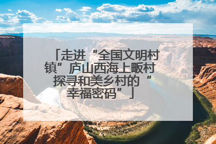 走进“全国文明村镇”庐山西海上畈村 探寻和美乡村的“幸福密码”