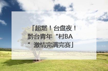 超燃！台盘夜！黔台青年“村BA”激情完满完赛