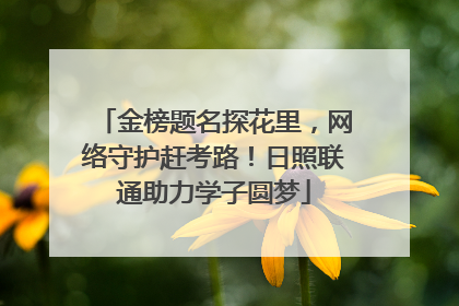 金榜题名探花里，网络守护赶考路！日照联通助力学子圆梦