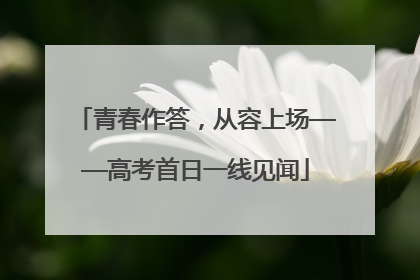 青春作答，从容上场——高考首日一线见闻