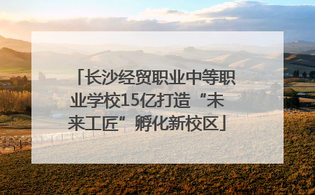 长沙经贸职业中等职业学校15亿打造“未来工匠”孵化新校区