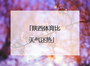 陕西体育比天气还热