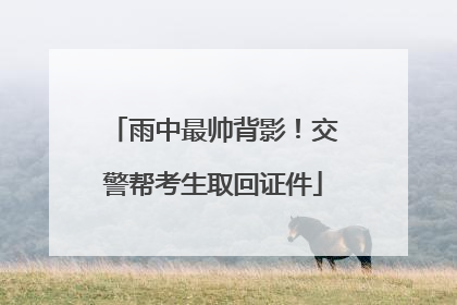 雨中最帅背影！交警帮考生取回证件