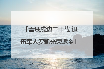雪域戍边二十载 退伍军人罗凯光荣返乡