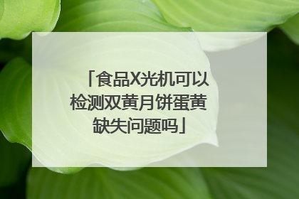食品X光机可以检测双黄月饼蛋黄缺失问题吗