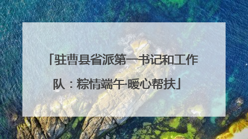 驻曹县省派第一书记和工作队：粽情端午·暖心帮扶