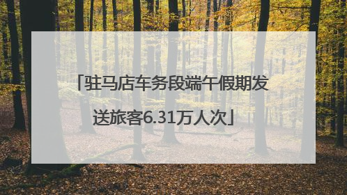 驻马店车务段端午假期发送旅客6.31万人次