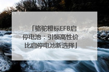 骆驼橙标EFB启停电池：引领高性价比启停电池新选择