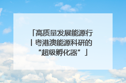 高质量发展能源行丨粤港澳能源科研的“超级孵化器”