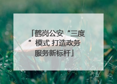 鹤岗公安“三度”模式 打造政务服务新标杆