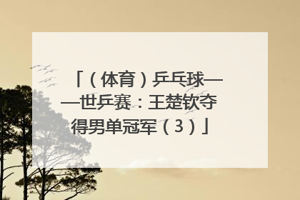 （体育）乒乓球——世乒赛：王楚钦夺得男单冠军（3）