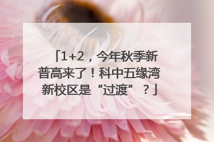 1+2，今年秋季新普高来了！科中五缘湾新校区是“过渡”？